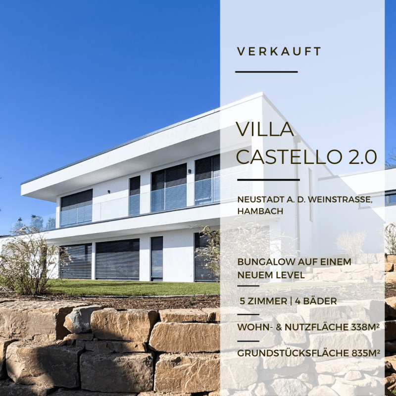 Moderne Villa mit Walmdach, Natursteinmauer und Gartenanlage am #GERBERHAUS16